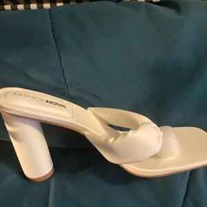 Fashion Nova White Heeled Elegance